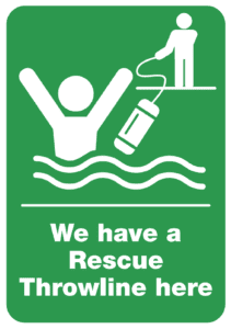 Text reads We have a Rescue Throwline here